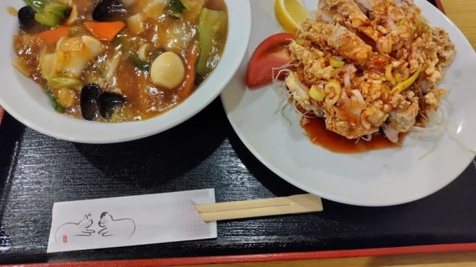 東昇(3)五目あんかけ焼きそばとユーリンチー