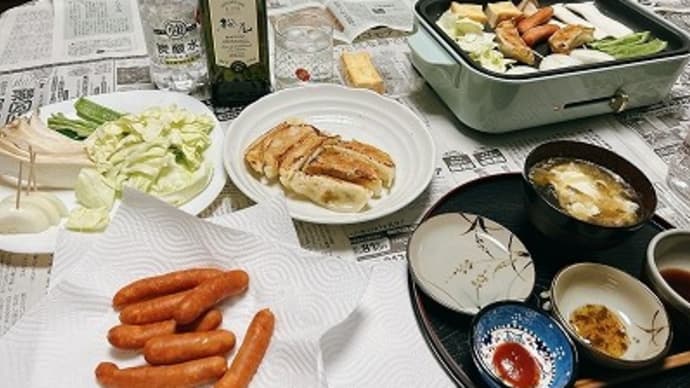 GINの炭酸割りとカレー